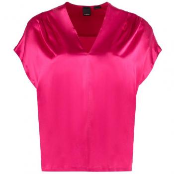 Flowing Purple Silk Blouse with Ruffles - Size XS