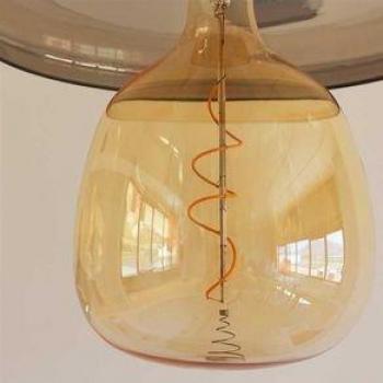 Bombilla Vintage Fuse Curve XL LED 4W E27 Ámbar Ø13x26 cm