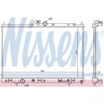 Radiador Nissens 628976 para refrigeración del motor