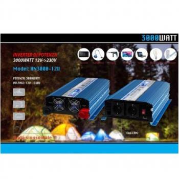 Inversor de Potencia 3000W Onda Sinusoidal 12V a 230V para Coche Maxtech HN3000-12V