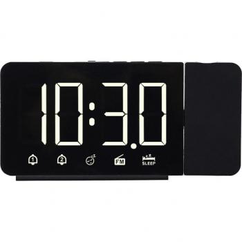Reloj Despertador LED de Proyección Digital Grande con Función Snooze, Radio FM, USB y Luz Nocturna - Decoración del Hogar