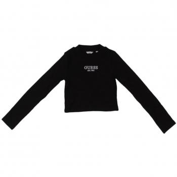Guess Kids Jet Black Stretch Ribbed T-Shirt