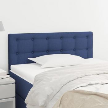 Cabecero de tela azul vidaXL 90x5x78/88 cm