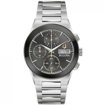 Bulova Millennia Men's Silver Stainless Steel Chronograph Watch 96C149