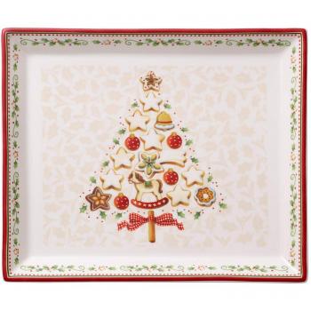 Villeroy & Boch Cake Platter, Porcelain, Multi-colour, 27 x 22,5 x 5 cm, Pastry plate