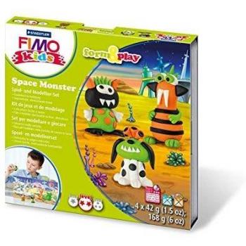 Kit Fimo Kids Monstruos del Espacio - Set de Modelado con 4 Piezas de 42g y Herramientas Incluidas