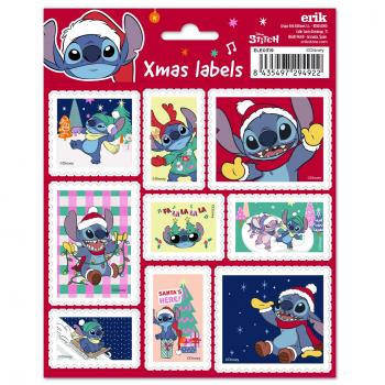Etiquetas adhesivas navidad Disney Stitch