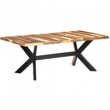 vidaXL Dining Table 200x100x75 cm Solid Wood with Honey Finish