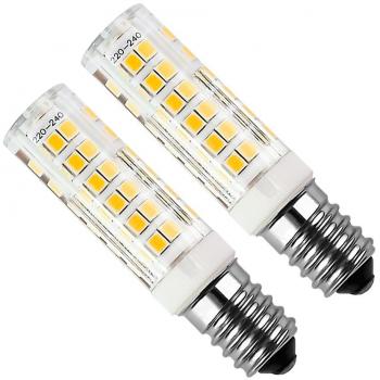 Bomnilla LED E14 Kakanuo 5Watt Equivalente 50W Blanco Cálido 3000K 430LM Campana extractora Non-Regulable AC220-240V 2 Piezas