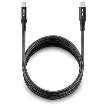 Cable USB-C a USB-C NGS KNOT 240W-2, 2m, Carga Rápida PD 3.1 y PPS, Transferencia de Datos 40Gbps, Trenzado Reforzado con Con