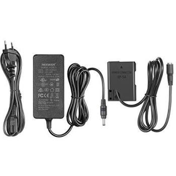 Neewer EP-5A Adaptador de Fuente de Alimentación AC y Cargador de Batería Simulado con Acoplador DC Kit Reemplazo de Batería EN-EL14 Compatible con Nikon D5600 D3300 D3500 D5100 D5500 D3100 DF Cámara