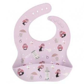 Babero de Silicona Fantastic Girl - Flexible y Portátil, Apto para Lavavajillas, Libre de BPA, PVC y Ftalatos, Ideal para Bebés de 6 Meses en Adelante