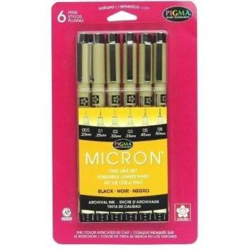 Pigma Micron Fine Line Black Set
