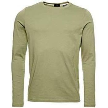 Superdry Hombre Camiseta de Manga Larga en algodón orgánico de la colección Stan Verde Petróleo L