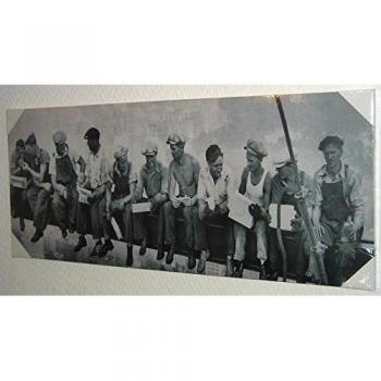 Workmen Lunch on a Skyscraper Above New York Large Stretched & Mounted Canvas Art Print Brand New by Creative Canvas