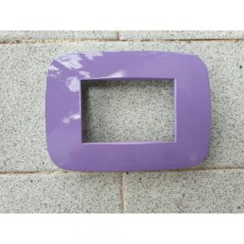 Placa Compatibles Axolute Bticino Color Violetas 3 Foros