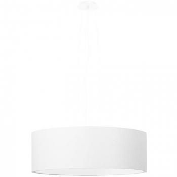 Lámpara Colgante Rollo 45 E27 Acero Tela Blanca 3 Bombillas LED 106cm