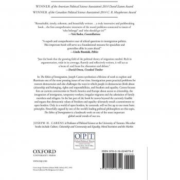 Joseph Carens The Ethics of Immigration by Oxford University Press