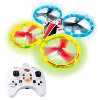Dron Neón GT R/C Xtrem Raiders - Dron de radio control, luces LED, diseño aerodinámico, control remoto de 2.4 GHz, batería recargable, alcance de hasta 100 metros, fácil maniobr