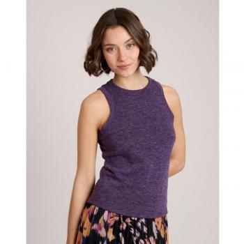 Top soft sin mangas color lila