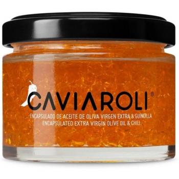 Caviaroli - Encapsulado de Aceite de Oliva Virgen Extra con Guindilla - Perlas de Aceite Gourmet para Aliño o Decoración - 50 g