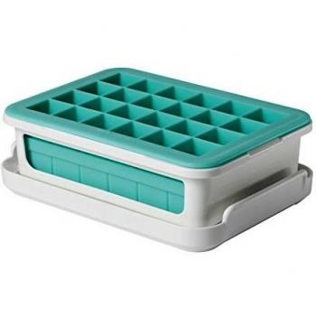 OXO Good Grips - Bandeja de hielo con tapa de silicona, tamaño pequeño