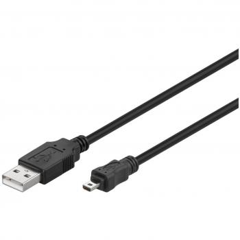 Microconnect USBAMB82 Cable USB 2.0 Tipo A a Mini-USB Tipo B 8 Pines, 1.8 metros, Negro