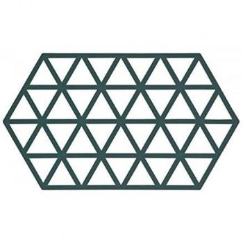 Salvamanteles de Design triángulos de silicona verde – gran modelo