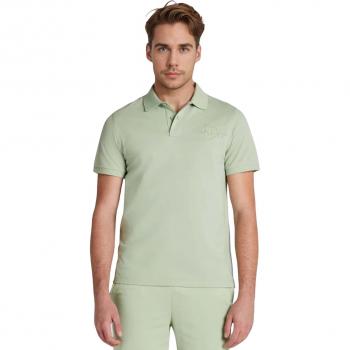 GANT Men's Regular Fit Tonal Shield Polo Shirt in Beige