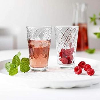 AmazonCommercial 72075-12pk - Vasos de tubo, vidrio, 369,6 ml, juego de 12 unidades