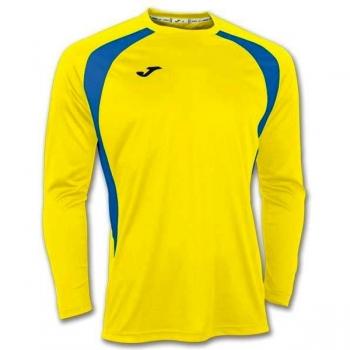 Joma 100014.907 - Camiseta de equipación de manga corta para hombre, color amarillo / azul royal, talla 4XS-3XS