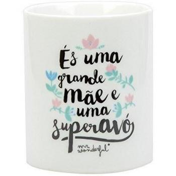 Mr. Wonderful - Taza con mensaje És uma grande mãe e uma superavó