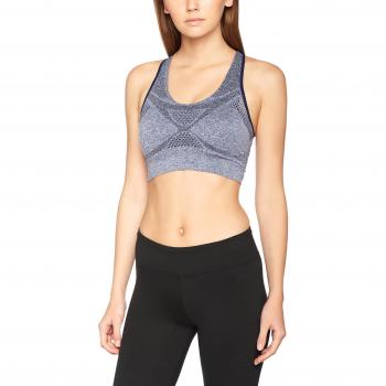 Salomon Mujer Sujetador deportivo Medium Impact Bra, Mezcla de sintéticos, Azul, S