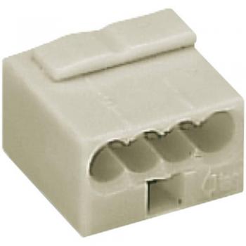 WAGO 243-304 4-Pole Screw Terminal Block, Rigid/Flexible, 0.6-0.8 mm², Light Grey