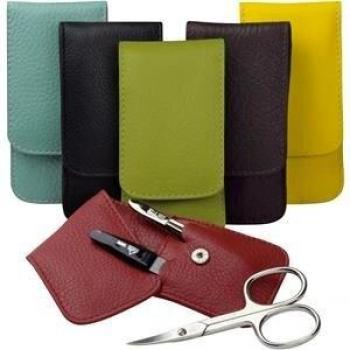 Estuche de manicura ERBE Siena, serie Taschen, verde, 3 piezas