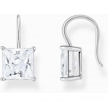 Thomas Sabo Sterling Silver Square Zirconia Drop Earrings H2289-051-14