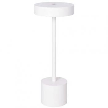 Lámpara de mesa Candy IP54 1x2W LED 230lm 3000K Blanca con cargador y cable USB