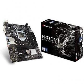 Placa Base Biostar H410MH para Intel Core 10th Gen, Socket LGA 1200, Chipset H410 con 2*DIMM DDR4, HDMI y VGA - Micro ATX
