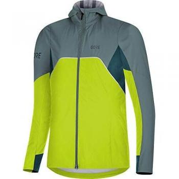 GORE WEAR Mujer R7 Partial Gore-Tex INFINIUM Chaqueta con Capucha, Verde cítrico/Nórdico, 38