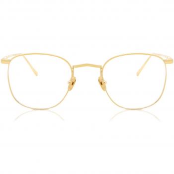 Linda Farrow Simon LFL479 C6 Men's Eyeglasses Gold Size 48 (Frame Only) - Blue Light Block Available