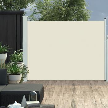 Retractable Side Awning for Patio 140x500 cm Cream