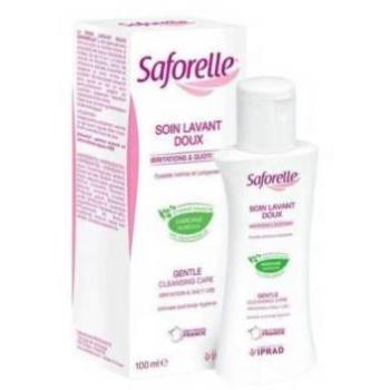Saforelle Cuidado Íntimo Activo, 100 ml - Gel limpiador íntimo suave, pH equilibrado, fórmula sin parabenos ni sulfatos, enriquecido con extracto de avena para calmar y proteger la