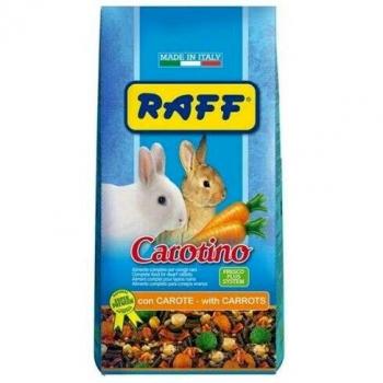 Raff Zanahoria alimentaria vitaminada para conejos enanos con zanahoria deshidratada
