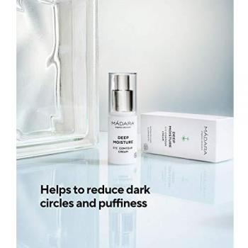 MÁDARA Organic Skincare | Deep Moisture Eye Contour Cream - 50ml, Easily absorbed, Reduces dark circles and puffiness, Smoothing, Hydrating, Vegan, Ecocert certified, Recyclable packaging.
