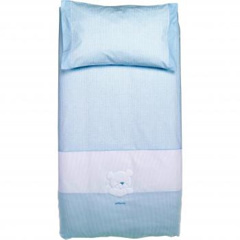 Petit Praia Orson Azul E3891110 - Funda nórdica tríptico 110 x 170