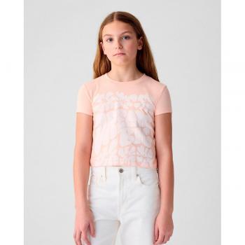 Camiseta de Niña GAP Naranja con Estampado