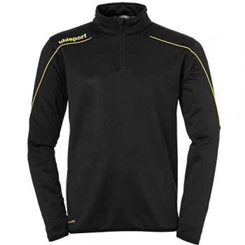 uhlsport Stream 22 1/4 Zip Top Sudadera, Hombre, Black/Lime Yellow, S