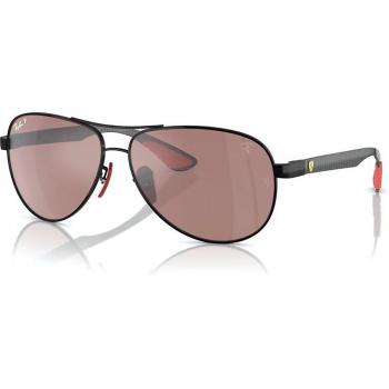 Ray-Ban RB8331M Asian Fit Polarized F002H2 Men's Pilot Sunglasses Black Size 61