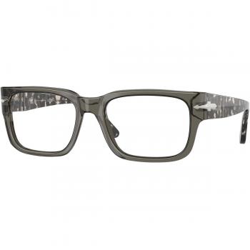 Persol PO3315V 1219 Gafas de Vista para Hombre Acetato Gris Transparente Cuadradas 55mm