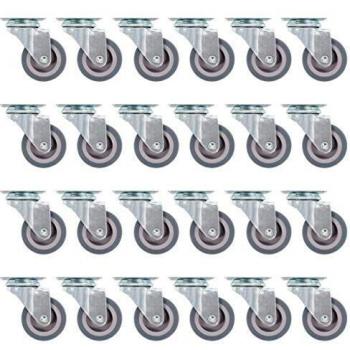 vidaXL 144x Ruedas Giratorias Manipulación Materiales Mueble Bancos Trabajo Carritos Compra Estanterías Resistencia Golpes Suaves con Diámetro 50mm